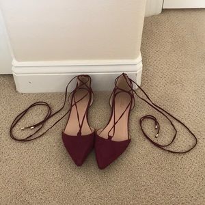 Ankle tie flats